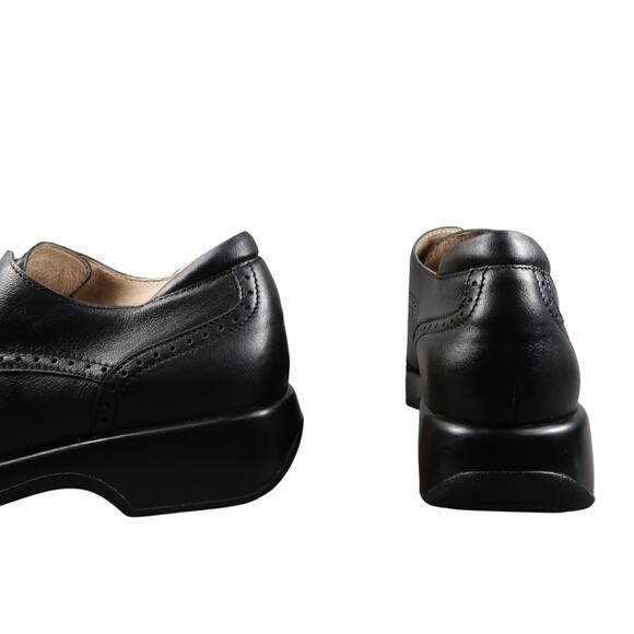 Dromedaris Shoes Womens 42 Oxford Hornbill Leather Wingtip Black Comfort Classic - Picture 7 of 14